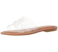 The Drop Women's Monika Flat H-Band Slide Sandal Clear, 9