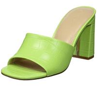 The Drop Women's Pattie High Block-Heeled Mule Sandal, Lime, 5.5 UK