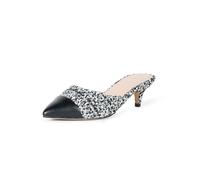 The Drop Women's Paulina Pointed Toe Two-Tone Mule, Tweed/Black, 7.5