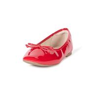 The Drop Women's Pepper Ballet Flat with Bow, Red Patent, 9.5