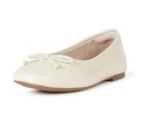 The Drop Women's Pepper Ballet Flat with Bow Sandals, Bone, 6 UK