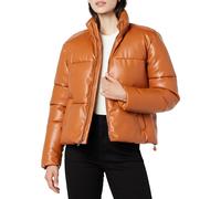 The Drop Women's Priscilla Vegan Leather Puffer, COGNAC, L