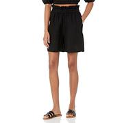 The Drop Women's Priya Pull-On Linen Short, Black, 3XL Plus