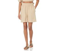 The Drop Women's Priya Pull-On Linen Short, Hummus, 3XL Plus