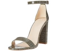 The Drop Women's Rebecca Strappy High Block-Heel Sandal, Capers Olive Croc, 6
