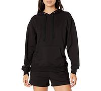 The Drop Women's Remi Loose French Terry Long Sleeve Hoodie Sweatshirt, Black, S