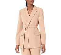 The Drop Women's Ren Wrap-Front-Belted Blazer, Praline, XS