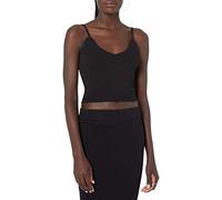 The Drop Women's Roni V-Neck Cropped Sweater Tank, Black, XS