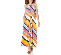 The Drop Women's Shaana Striped Halter Neck Maxi Dress, Multi Stripe, XS