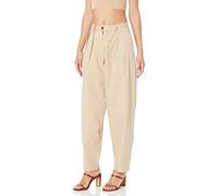 The Drop Women's Sharon Loose Fit Pleated Pants, Hummus , XS
