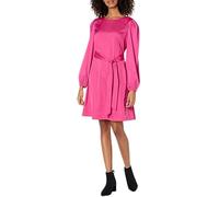 The Drop Women's @shopdandy Belted Silky Stretch Dress, Hot Pink, XXS