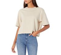 The Drop Women's Sydney Short-Sleeve Cropped Crewneck T-Shirt, Sand, L