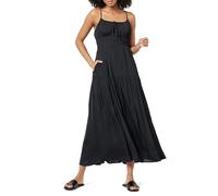 The Drop Women's Tavia Tie-Front Tiered Maxi Dress, Black, XS