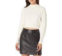 The Drop Women's Waylon Cropped Cable Sweater, Whisper White, XXL, Plus Size