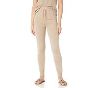 The Drop Women's Yara Ribbed Pull-on Sweater Jogger, Heather Sand, 5XL Plus, Plus Size
