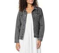 The Drop Women's Zain Elongated Denim Jacket, Faded Carbon, S