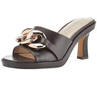 The Drop Women's Zena Buckle Mule Sandal, Chocolate, 5.5