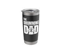 The Drumming Dad Musician Drummer Drums Funny Drumsticks Stainless Steel Insulated Tumbler