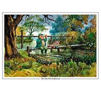 "The Dry Fly Enthusiast" by Thelwell. Large A5 trout fishing themed greeting card with envelope. Great gift accessory for the fisherman