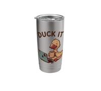 The Duck It Burnout Duck - Relatable Work & School Humor Stainless Steel Insulated Tumbler