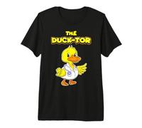 The Duck-Tor Duck Doctor in White Coat and Stethoscope Cute Premium T-Shirt