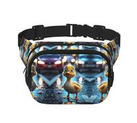 The duckling Printed multifunctional waist bag, unisex trendy messenger bag, travel sports storage bag