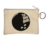 The Dude Abides Bowling Ball Key Chain Coin Purse Beige