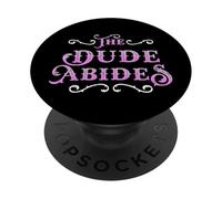 The Dude Abides Vintage Design For Film Loving Bowler PopSockets Adhesive PopGrip