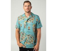 The Dudes - Dudland Hawaiian Multicolor - Shirt - blue - M - 100% Lyocell,Viscose M