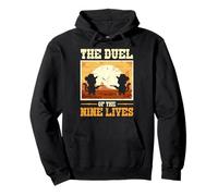 The Duel Of The Nine Lives Cowboy Cats Pullover Hoodie