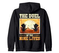 The Duel Of The Nine Lives Cowboy Cats Zip Hoodie