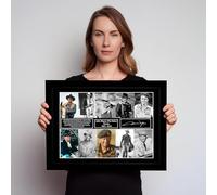 The Duke john wayne Tribute Poster, 1907-1979, Western Movie Icon Collage, Hollywood Legend Memorial Print, Pre-printed Sgnature/Autograph (A3 Unframed)