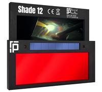 The Duke Single 1.0 Welding Lens, Shade 9, Red, Auto Darkening, 2" x 4" x 0.2", Darkens Automatically & Ultra Clear, Red Front, Green Weld View | Ridge Products