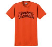 The Dukes of Hazzard Cult TV Retro 80s Comedy Heavy Cotton T-Shirt Orange