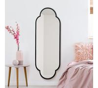 The Duplici - New Black Metal Framed Double Arched Oval Wall Mirror 59" X 20" (150CM X 52CM)
