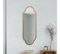 Gold Metal Framed Double Arched Oval Wall Mirror (102CM X 35.5CM) MirrorOutlet Gold 1 Pack