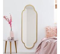 The Duplici - New Gold Metal Framed Double Arched Oval Wall Mirror 59" X 20" (150CM X 52CM)