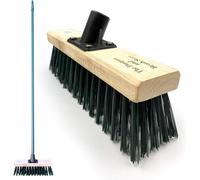 The Dustpan & Brush Store 11.5" Heavy Duty Outdoor Stiff Pvc Broom With Metal Handle