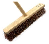 The Dustpan & Brush Store 18" Outdoor Broom Heavy Duty Stiff Yard Brush And Handle