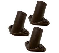 The Dustpan & Brush Store 3-Pack Heavy Duty Plastic Broom Brackets Secure Handle Fixings
