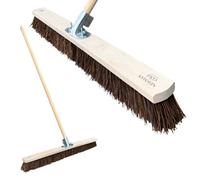 The Dustpan & Brush Store 36" Stiff Bassine Platform Broom 92Cm Extra-Large Outdoor Yard Sweeper With Reinforced Metal Stay