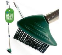 The Dustpan & Brush Store Angled Weed Remover With Built In Scraper Long Handle Patio Brush For Moss Removal On Driveways And Paving