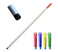 The Dustpan & Brush Store Colour-Coded Aluminium Mop & Broom Handle 120Cm Universal Screw Fit - Red