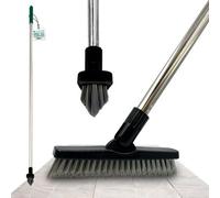 The Dustpan & Brush Store Colour-Coded Angled Grout Brush Green With Handle Swivel Tile & Corner Scrubber