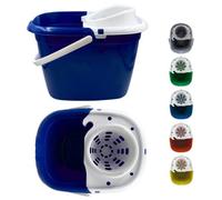 The Dustpan & Brush Store Colour Coded Blue Mop Buckets 12L Mop Bucket With Wringer And Easy Carry Handle