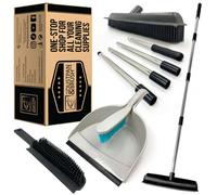 The Dustpan & Brush Store Complete Rubber Broom & Dustpan Pet Hair Floor Squeegee Cleaning Set