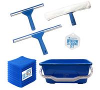 The Dustpan & Brush Store Complete Window Cleaning Kit Includes Large Bucket, 2 Squeegees, Washer & 10 Cloths