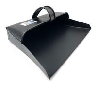 The Dustpan & Brush Store Hooded Large Traditional Metal Dustpan Enclosed Design With Handle - For Home Office Garage Garden - 12 Inch / 310mm Wide Opening