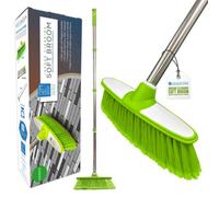 The Dustpan & Brush Store Indoor Soft Sweeping Broom Long Stainless Steel Handle Floor Sweeper