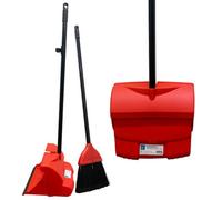 The Dustpan & Brush Store Long Handled Dustpan And Brush Set - Red